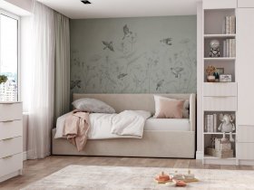 Диван-кровать Бенто (крем) в Чернышевском - chernyshevskij.mebel-nsk.ru | фото