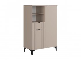 Комод 2 Рич (кашемир/фрапучино матовый/черный) в Чернышевском - chernyshevskij.mebel-nsk.ru | фото