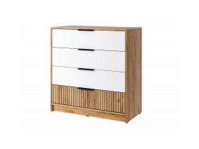 Комод КМ-001 Ивис (дуб крафт золотой/белый) в Чернышевском - chernyshevskij.mebel-nsk.ru | фото