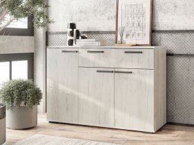 Комод Стандарт-4 NEW (дуб крафт белый) в Чернышевском - chernyshevskij.mebel-nsk.ru | фото