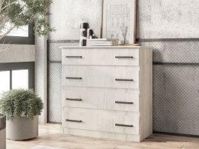 Комод Стандарт-6 NEW (дуб крафт белый) в Чернышевском - chernyshevskij.mebel-nsk.ru | фото