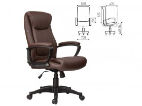 Кресло офисное BRABIX Enter EX-511, коричневое в Чернышевском - chernyshevskij.mebel-nsk.ru | фото