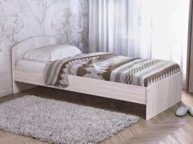 Кровать односпальная 80 с низкой спинкой (ясень шимо светлый) в Чернышевском - chernyshevskij.mebel-nsk.ru | фото