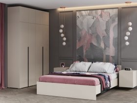 Модульная спальня Айри (кашемир) в Чернышевском - chernyshevskij.mebel-nsk.ru | фото