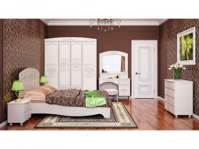 Модульная спальня Каролина в Чернышевском - chernyshevskij.mebel-nsk.ru | фото