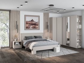 Модульная спальня Люмо (кашемир) в Чернышевском - chernyshevskij.mebel-nsk.ru | фото