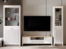 Модульная стенка Валенсия в Чернышевском - chernyshevskij.mebel-nsk.ru | фото