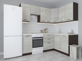 Модульная угловая кухня 1,4м*2,1м Лада (пикард) в Чернышевском - chernyshevskij.mebel-nsk.ru | фото