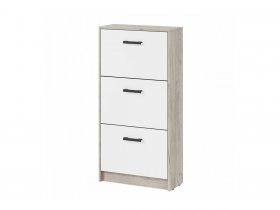 Обувница ОБ-2 Вега (дуб крафт серый/белый) в Чернышевском - chernyshevskij.mebel-nsk.ru | фото