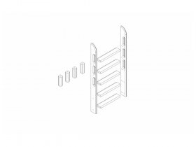 Пакет №10 Прямая лестница и опоры для двухъярусной кровати Соня в Чернышевском - chernyshevskij.mebel-nsk.ru | фото