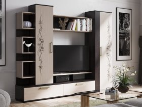 Стенка «Дакота» (венге/дуб молочный) в Чернышевском - chernyshevskij.mebel-nsk.ru | фото