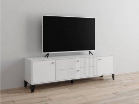 Тумба под ТВ Парус-10 (белый/белый снег) в Чернышевском - chernyshevskij.mebel-nsk.ru | фото