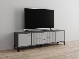 Тумба под ТВ Парус-10 (графит/светло-серый) в Чернышевском - chernyshevskij.mebel-nsk.ru | фото